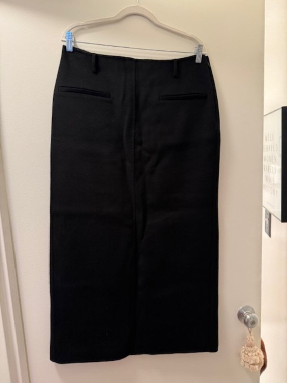 NWOT COS Black Wool Midi Skirt 10